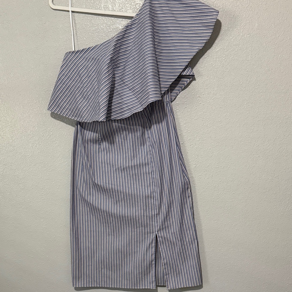 Bar III Blue One Shoulder Dress